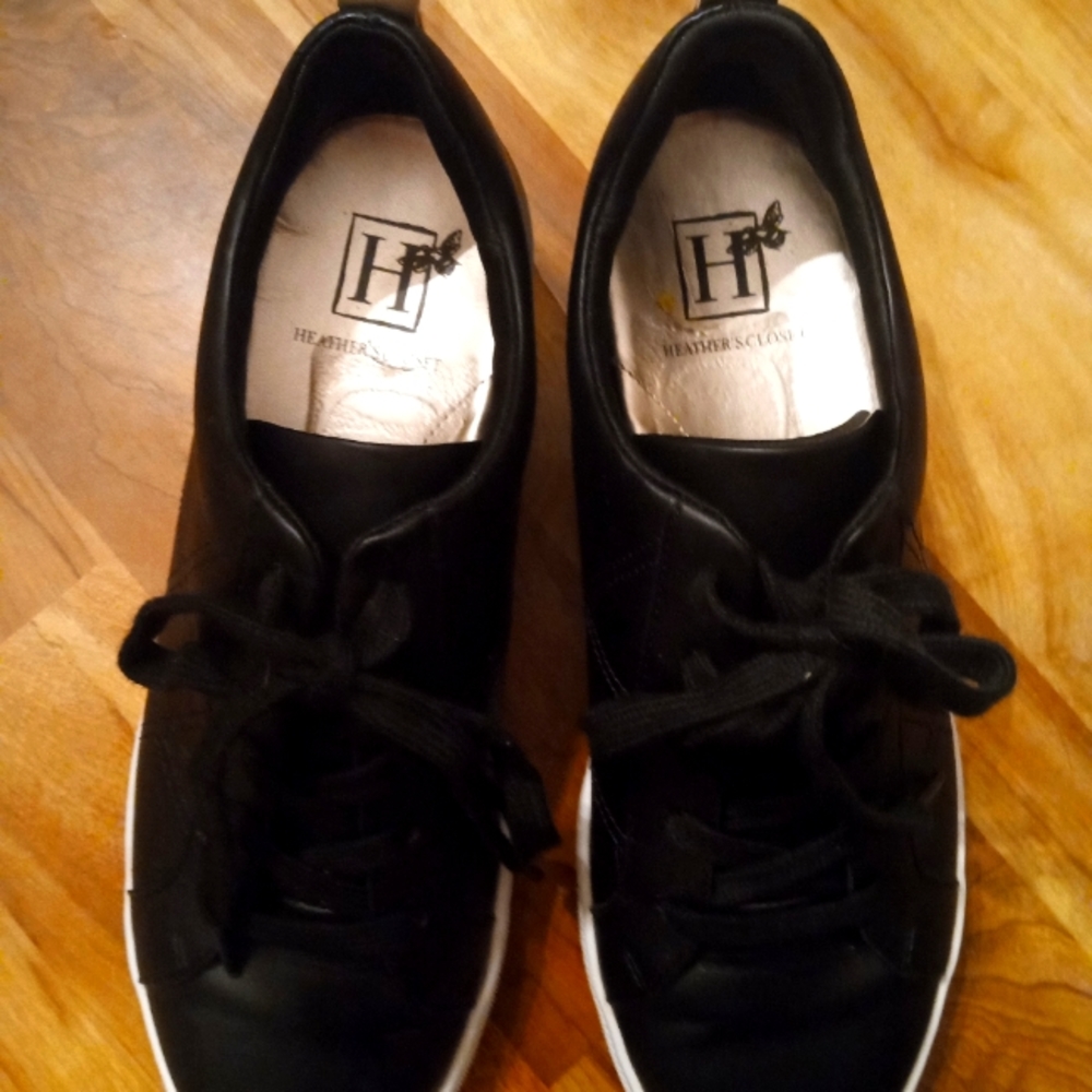 Heather's Closet Faux Leather Sneakers